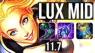 LUX vs TALON (MID) | 10/0/9, Legendary, 1.0M mastery, 300+ games | KR Master | v11.7