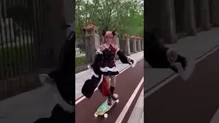 Krul Tepes (video remix) amazing cosplay girl (Longboard)