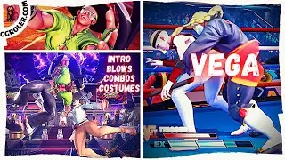 Street Fighter V: VEGA  - All Costumes, intro, Blows, Combos (update: April 2021)