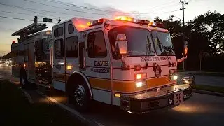 [Ride along] Engine 38 Davie Fire Rescue responding in sunset (GoPro Hero 4)