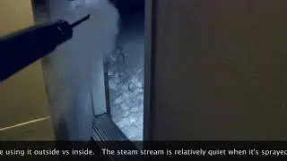 Sound of Steam in cold vs warm air.