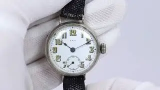 Orologio da polso  N.W.Co da trincea in argento, primi del 900