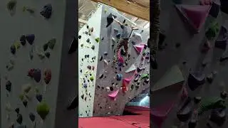 V5 (The kid's getting stronger!)  #bouldering