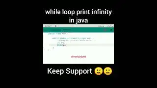 Java While Loop Print Infinity 🙂🙂#java #shortsyoutube #Shorts