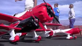 Rc all electric airplane festival Arizona 2010 Jan giant Gee Bee Crash Landing