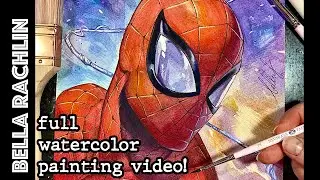 Spiderman watercolor painting!
