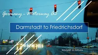 Driving in Germany - on Motorway (Autobahn) A5 from Darmstadt / Frankfurt / Friedrichsdorf