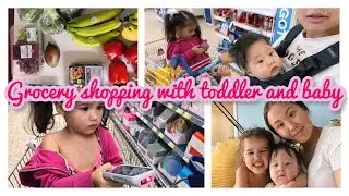 GROCERY SHOPPING WITH TODDLER AND BABY / TESCO GROCERY HAUL / LIFE OF A MOM