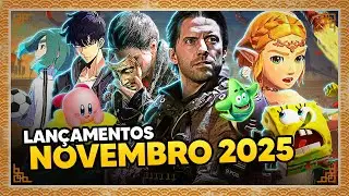 TOP 65 NOVOS JOGOS - LAN&Ccedil;AMENTOS DE NOVEMBRO 2025 (Switch 1, Switch 2, PC, PS4, PS5, XB1, XBXS)