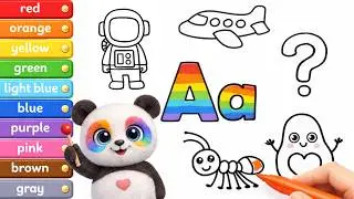Learn to Draw Letter A and A Pictures  | ArtTime Show for Kids | Episode 1