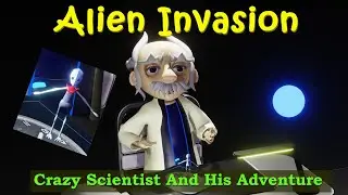 Funny Animated Alien Cartoon | Crazy Scientist And His Adventure | Blender Alien Invasion Animation