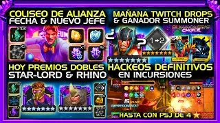 x3 7⭐️NEXO+R4 “GRATIS” DROPS+GANADOR FINAL! PREMIOS DOBLES + STAR-LORD HOY *TRUCO INCURSION* | MCOC 