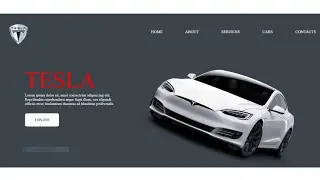 create a website using HTML and CSS | Homepage Tesla