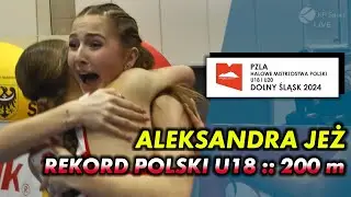 Rekord Polski w biegu na 200m do lat 18 - Aleksandra Jeż #200meters