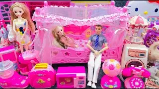 Immersive & Soothing AS MR! 14-Min Unboxing of Barbie Princess Bed & Bedroom Toy Collection