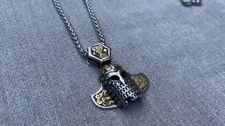 Gold / silver viking helmet stainless steel jewelry dealer