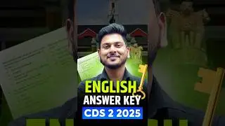 CDS English Answer Key | CDS 2 2025 Exam Analysis