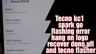 Tecno kc1 tecno go hang on logo flashing error done with ufi emmc tool