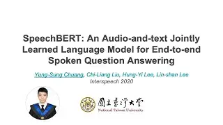 SpeechBERT:An Audio-and-text Jointly Learned Language Model for End-to-end Spoken Question Answering