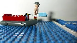 Michael Phelps Races Great White Shark (sorta) Lego Stop Motion