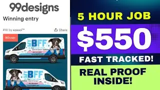 5-Hour Job on 99designs Earned $550 | Real Proof Inside | LIVE Q&A