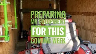 preparing my equipment for this coming week #lawncare #mowing