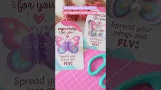 Cute gift butterfly card 🦋💖 #diy #shorts #craft #printable #gift