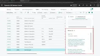 Business Central short video: Add Notes (System Parts) from FactBox to a report
