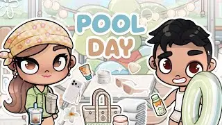 •｡ꪆৎ Pool Day Vlog🩱🌤️| Our Saturday Routine🍍🌊#avatarworld 