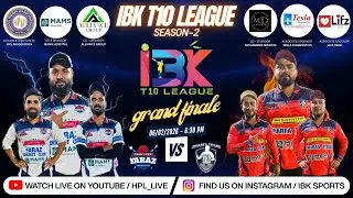 IBK T10 LEAGUE SEASON-2 | GRAND FINALE | ( FARAZ CC  v.s  JOHARFA TITANS )