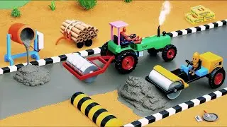 DIY Mini Tractor and Concrete Mixer &ndash; Rebuilding a Brick House After Fire Disaster