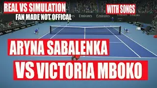 Australian Open | Aryna Sabalenka   vs Victoria Mboko  | [25 Jan 2026] | Real VS Simulation
