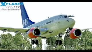 X-Plane 11 - 737-600 - Helsinki - London Heathrow - Ortho4XP - Reshade - (UltraRealistic) 1080@60fps