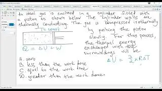 Ex. 2. IB Physics B4. Thermodynamics. Moving piston. (N01).