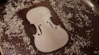 Finishing the Violin Top - ASMR Woodworking