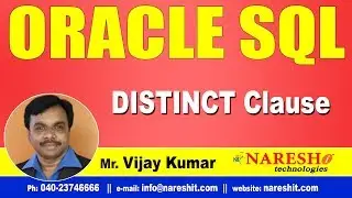 DISTINCT Clause in Oracle | Oracle SQL Tutorial Videos | Mr.Vijay Kumar