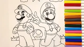 Super Mario Bros Coloring Book Pages Nintendo Mario Luigi Princess Peach Toad Yoshi Wario Birdo