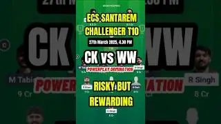 CK vs WW Dream11 Team | ECS Santarem T10 Fantasy Tips| Best Picks & Captain Choice #dream11 #ckvsww