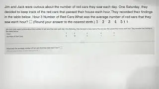 Jim and Jack were curious about the number of red cars they saw each day. One Saturday, they decided