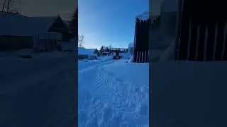 5th Jan 2026 Clearing Yard John Deere V Snow Plough #scotland #snow  #tractor #farmlife #farming