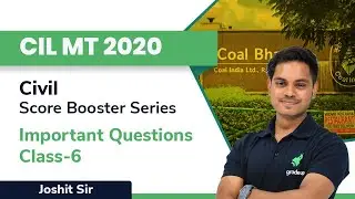 Practice Session | CIL MT 2020 | Transportation & Irrigation | Joshit Sir | Gradeup