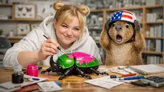 Capybara vs Emma: A Super Fast Beetle Race with Funny Pranks!