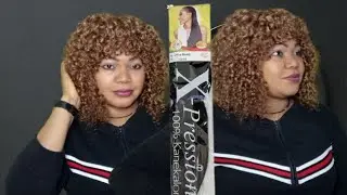 Short Bob Curly crochet wig using expression extension#colour 27#cut into 5
