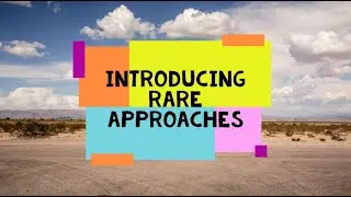 Introducing Rare Approaches - A Job Hunting Advice Thing