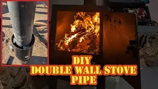 WOOD BURNING STOVE: how I made my own double wall pipe