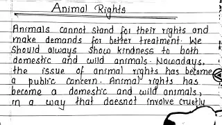 Animal Rights Essay In English | Animals Right | Essay about Animal Rights