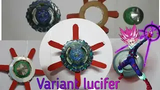 How to make (🔥Variant lucifer 🔥)with barrier gimmick||brust able cardboard beyblade#varientlucifer