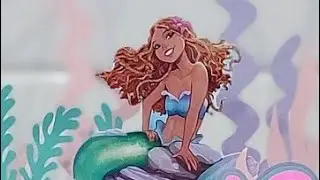Bolo dois andares Tema Ariel nova versão / Bolo Ariel Negra
