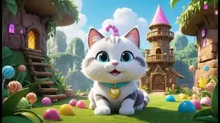 Cookie Cat and the Jellybean Jungle | Sweet Cat Adventure Song for Kids | Jellybean Jungle Rhyme