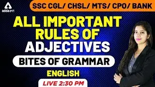 English | Important Rules of Adjectives | All Competitive Exams